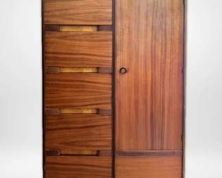 Art Deco Waterfall Edge Armoire
