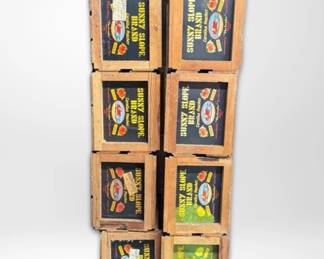 12 Sunny Slope Brand Peaches Crates