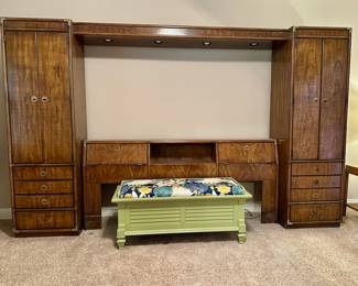 Drexel pier bed. Painted hope chest.