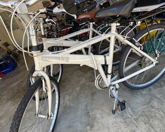 Bikes. Two Dahon bikes are foldable.