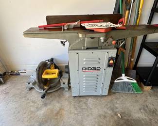 Miter saw and planer joiner. Some of many power tools available.