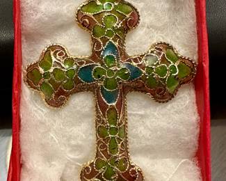 Cloisonné cross.