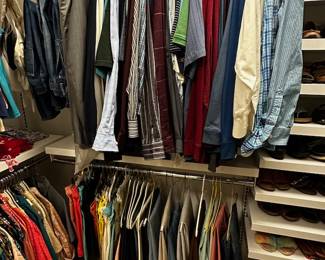 Women's and mens clothing.