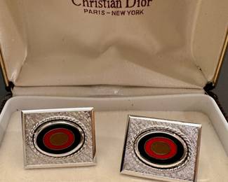Christian Dior cuff links in original box.