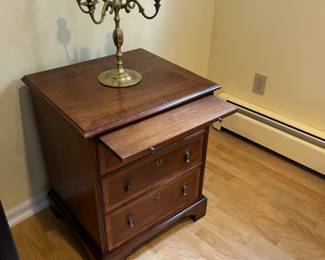 One of 2 Henredon small cabinets