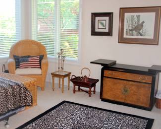 Wicker Chair & Chest