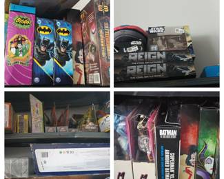 Batman, Supperman, spidey, Cruella Deville, Batman and Robin, Wrestlers, etc.