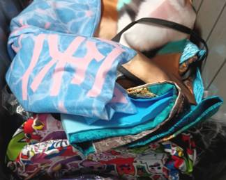 New Soft Goods,  Tapestries/ wall hangings, clothing.. housewears.. TOTES of all new good stuff