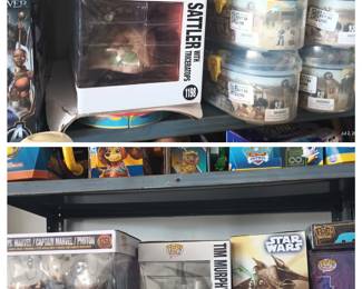 POPS, Action figures, dolls, toys, etc..