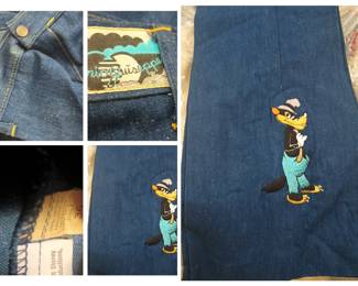 SUPER RARE 1970's Disney Big Bad Wolf Bell bottoms like NEW!