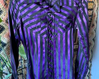 Biba pre-1968 glam rock blouse, size small, $150