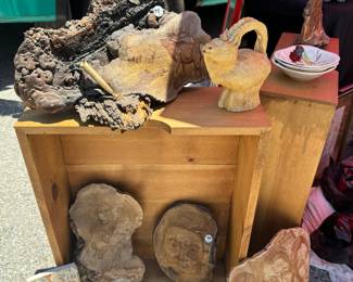 Assorted shelf fungus needle etched art by Navajo artist Lindy Smith, circa 1979-2002.