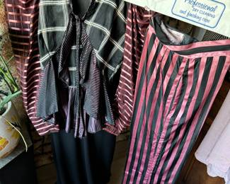 Phenomenal Alkasura Clothing Limited glam rock silk taffeta pant suit, tag says 28 in pants but fits more like a 26 so size 0-2?, $800