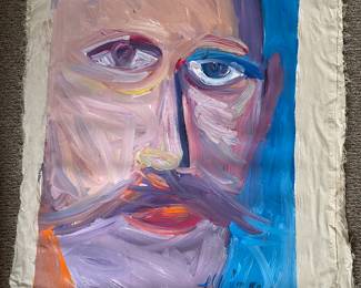 Collection of canvases in medium & large sizes by Moroccan artist A Fayed from Tangiers, trained in Paris. $275 for large, $225 for mediums.