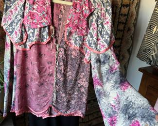 Fantastic glam rock couture sample blouse likely from legendary boutique Granny Takes a Trip, size small $175