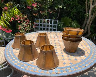 Hide lampshades. $100 each or $750 for 8.