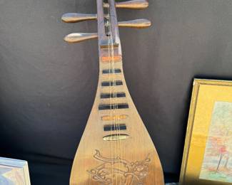 Asian biwa instrument mounted. $350