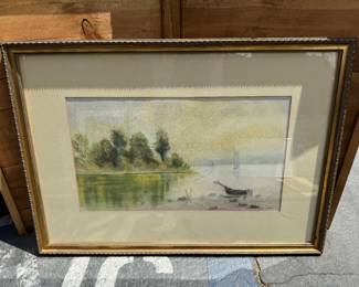 Vintage pastel original artwork, $135