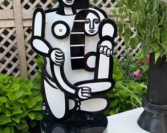 "TWO NUDES LOVERS", Joseph Meerbott American Artist Contemporary Art Sculpture. Enamel on Metal.