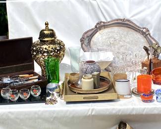 Pottery, Glass Vases, Candlesticks, Tablescapes galore