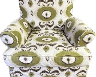 Pair Crate & Barrel Slip Cover IKAT Chairs 
