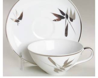 Assorted Place setting, cups saucers 