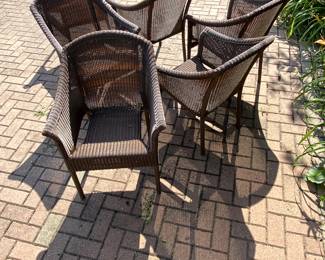 6- Italian Outdoor Dining Chairs 