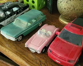 Model cars - black one is signed on roof