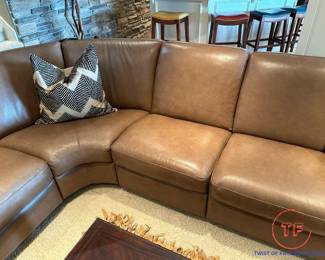 NATUZZI Editions Leather L Shape Sofa
