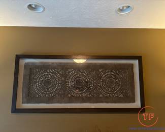 "Papel con Nudos" Framed Hand-Cut Paper Wall Art 30.75"x76.75" by Julio Laja Chichicaxtle