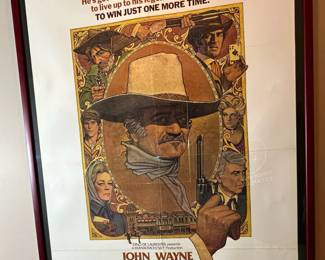 JOHN WAYNE "The Shootist" Framed Original Movie Poster (1976)