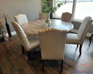 POTTERY BARN Round Dining Table and Chair Set
