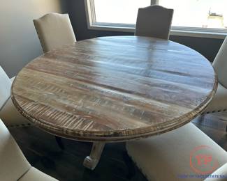 POTTERY BARN Round Dining Table and Chair Set
