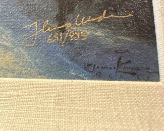 THOMAS KINKADE “Moonlit Village” Signed Limited Edition