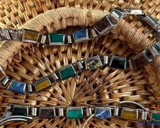 Silver and Stone Bracelet and Necklace 