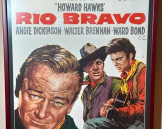 JOHN WAYNE "Rio Bravo" Framed Original Movie Poster (1959)