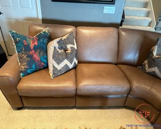 NATUZZI Editions Leather L Shape Sofa
