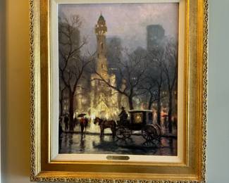 THOMAS KINKADE "The Watertower, Chicago" Limited Edition Gallery Proof on Canvas (285/700)