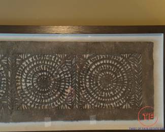 "Papel con Nudos" Framed Hand-Cut Paper Wall Art 30.75"x76.75" by Julio Laja Chichicaxtle