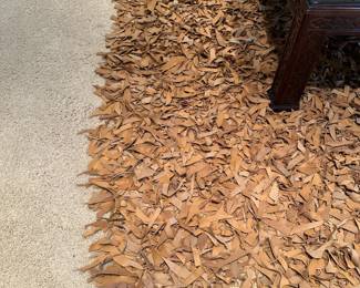 Leather Shag Area Rug