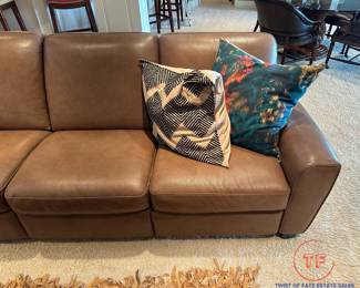 NATUZZI Editions Leather L Shape Sofa
