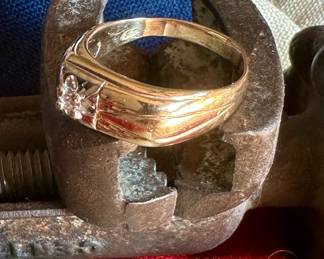 14KT GOLD Men's Diamond Ring