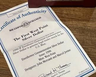 1990 West Point Eisenhower Commemorative SILVER Dollar