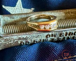 14KT GOLD Men's Diamond Ring