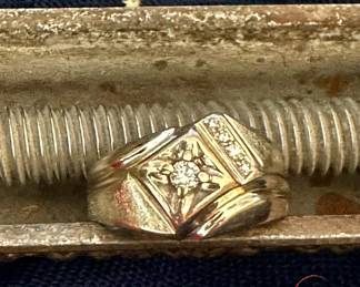 14KT GOLD Men's Diamond Ring