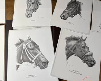 YVONNE TODD Signed Offset Lithographs of Kentucky Derby Winning Horses