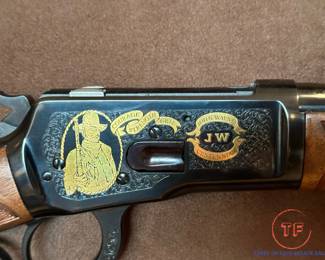 JOHN WAYNE 100th Anniversary CUSTOM Grade Winchester Model 1892 Mounted in Custom Shadowbox