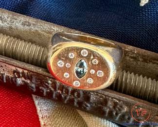 14KT GOLD Men's Diamond Ring