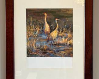 Signed Print “Two Cranes” by SUSAN GILL JACKSON