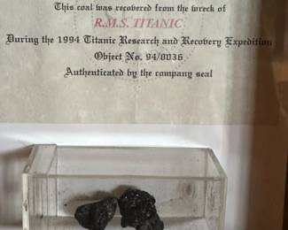 R.M.S. TITANIC Ship Wreckage Coal Relic 